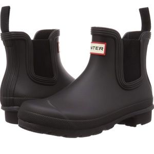 black hunter short rain boots